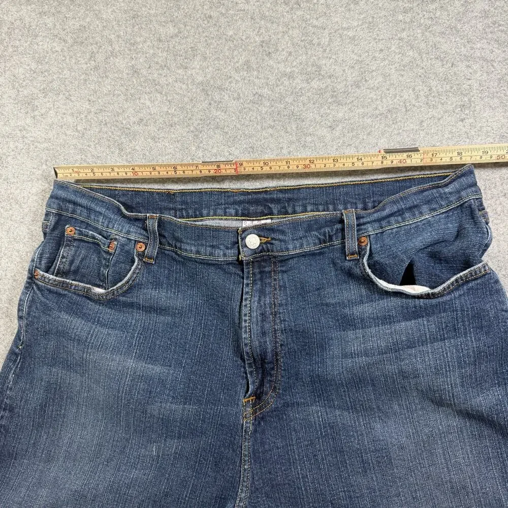 Vintage Y2K Lucky Brand Jeans Mens 38 Short Dark Wash Loose Fit Stretch Denim